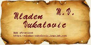 Mladen Vukalović vizit kartica